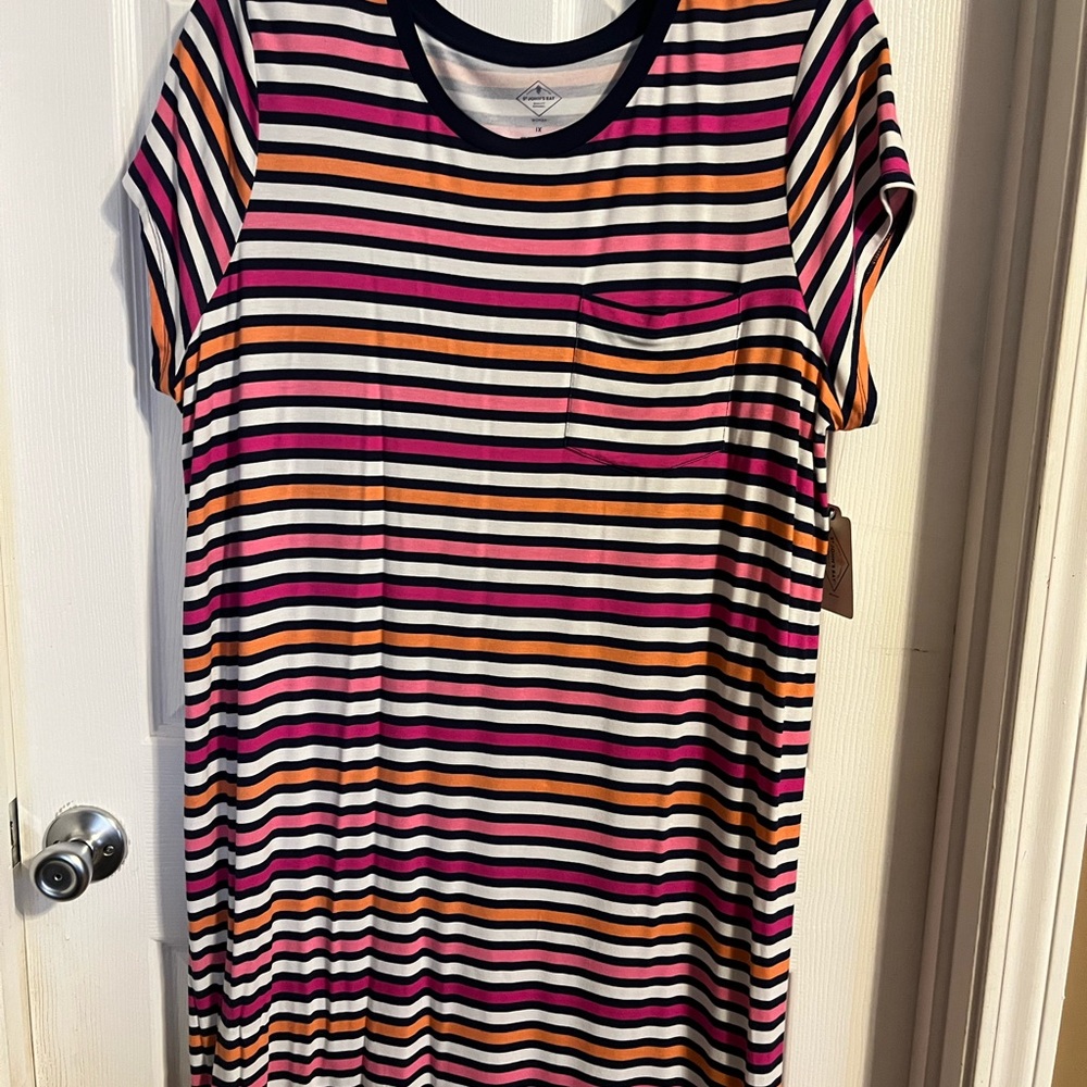 Striped Multicolor T-Shirt Dress